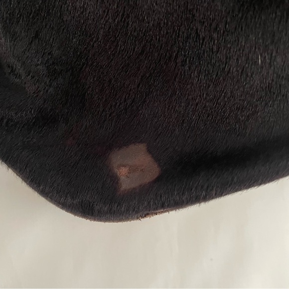 Tod’s Genuine Leather & Animal Hair Drawstring Shoulder Bag Brown - Picture 8 of 16